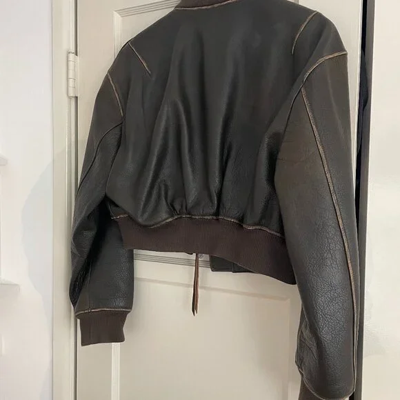 Arma ELETTRA | VINTAGE LEATHER JACKET Brown Medium - Picture 4 of 9